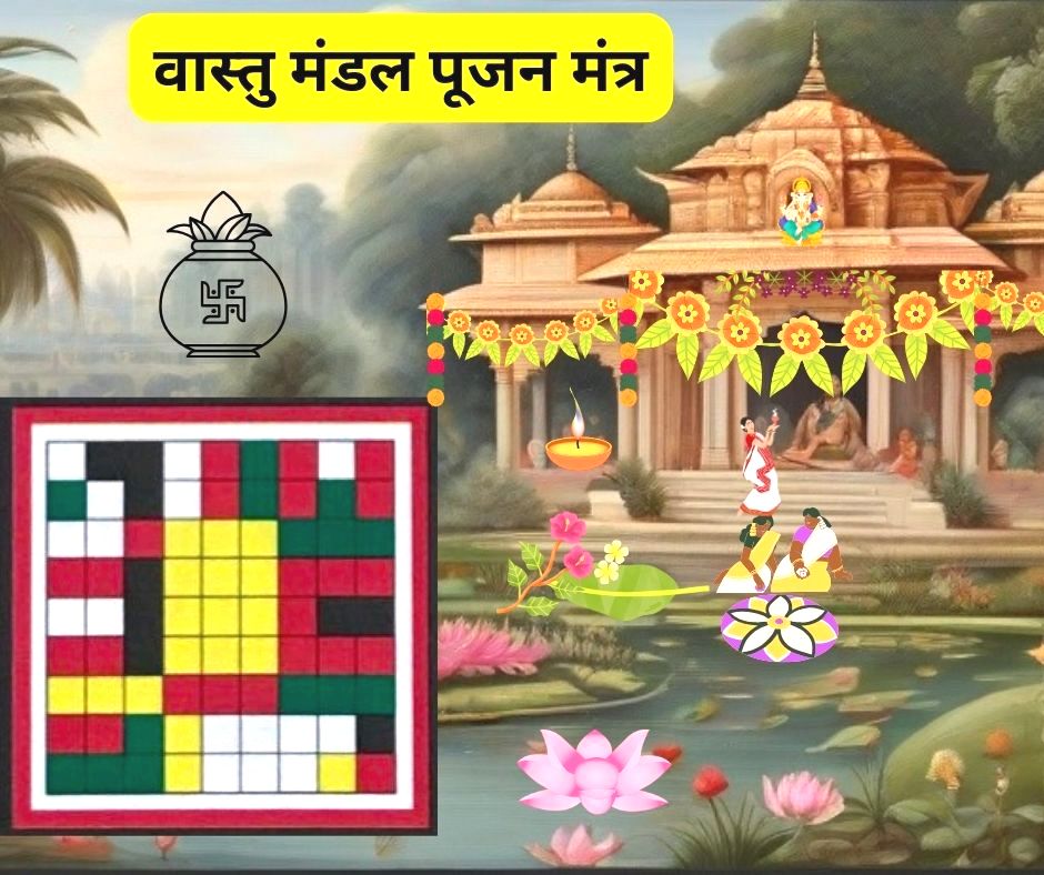 वास्तु मंडल पूजन मंत्र (पौराणिक) - vastu mandal puja