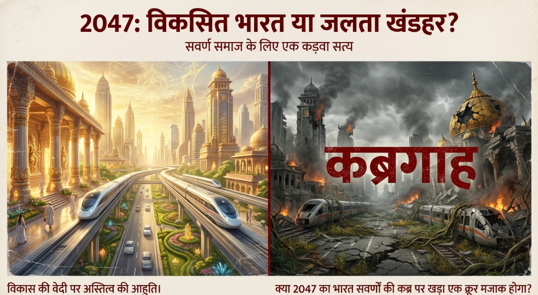 विकास की वेदी पर अस्तित्व की आहुति: क्या २०४७ का भारत केवल एक जलता हुआ खंडहर होगा?
