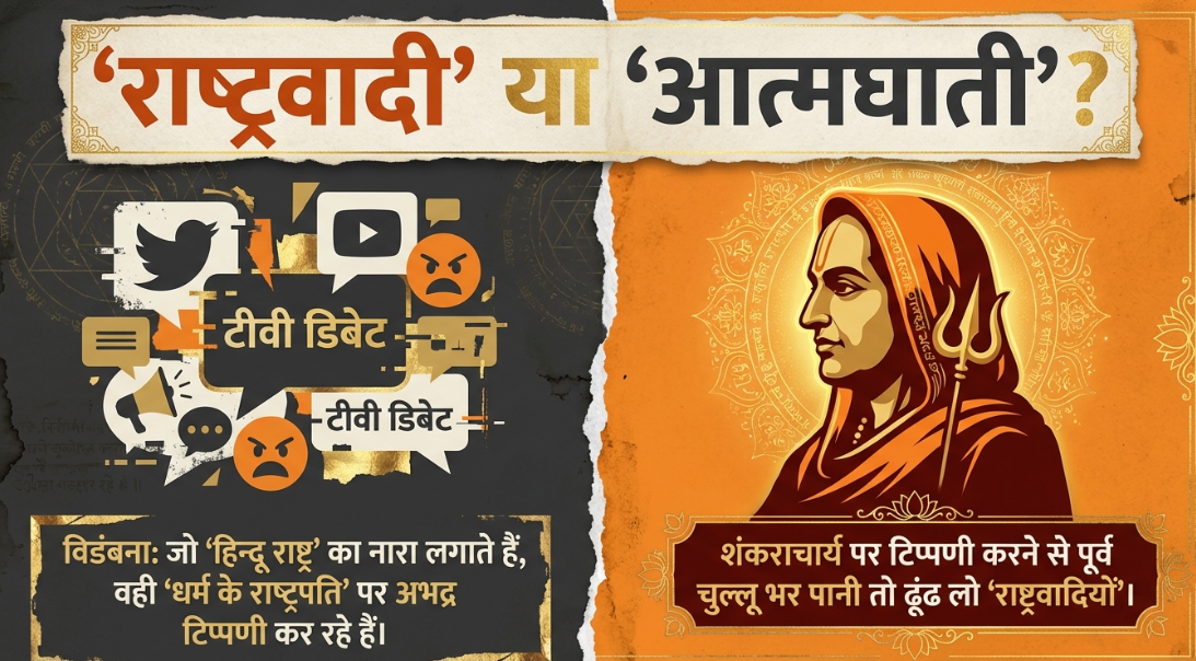 शंकराचार्य पर टिप्पणी करने से पूर्व चुल्लू भर पानी तो ढूंढ लो 'राष्ट्रवादियों'