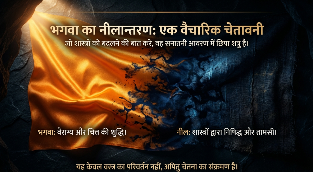 भगवा का नीलान्तरण हो गया और पता ही नहीं चला